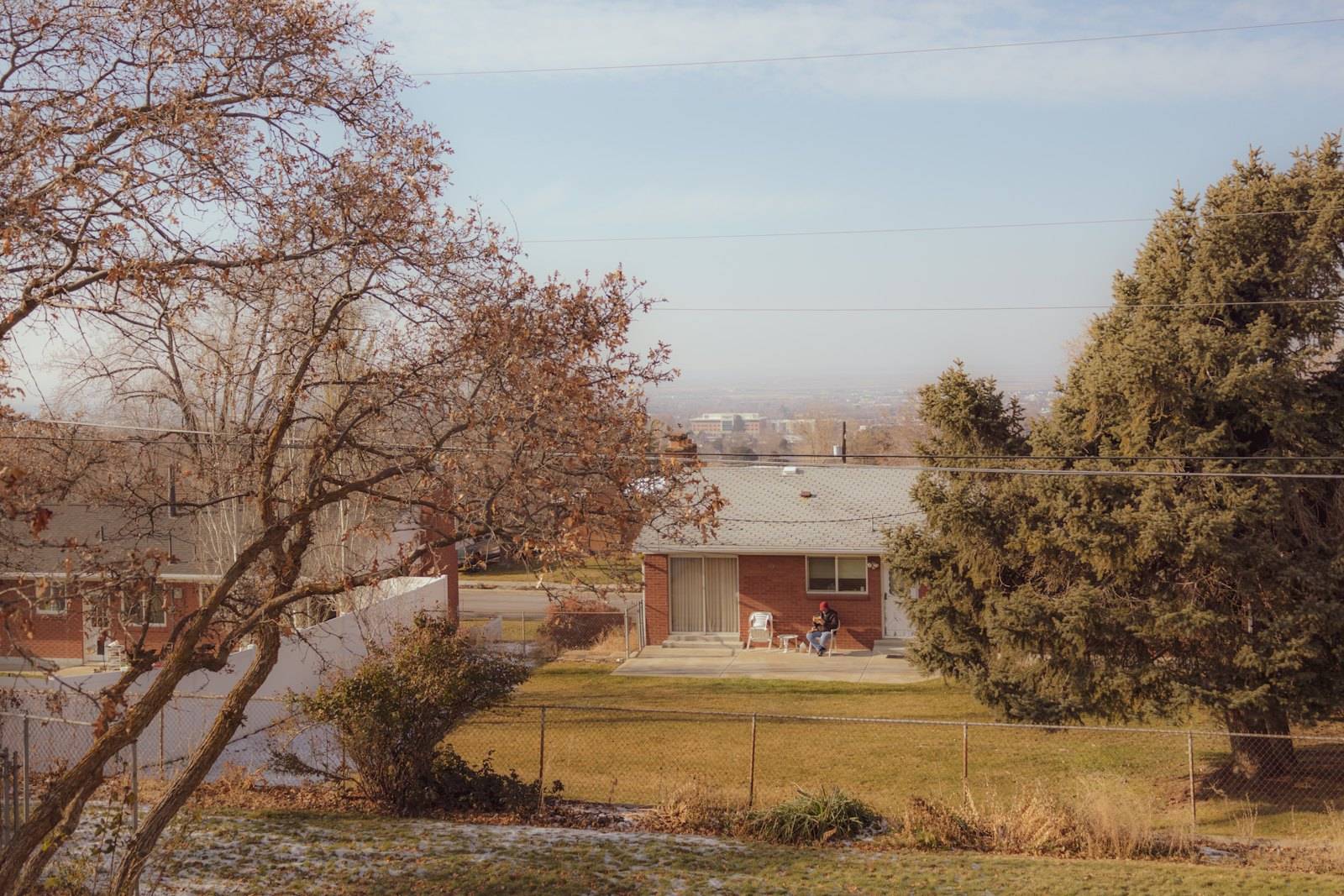 A home and yard in Bountiful, Utah with mature trees